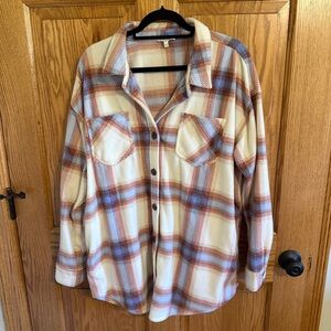 Maurices Red and Blue Plaid Shirt